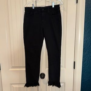 Just Black Denim Cropped and Frayed Black Denim.  Size 29.